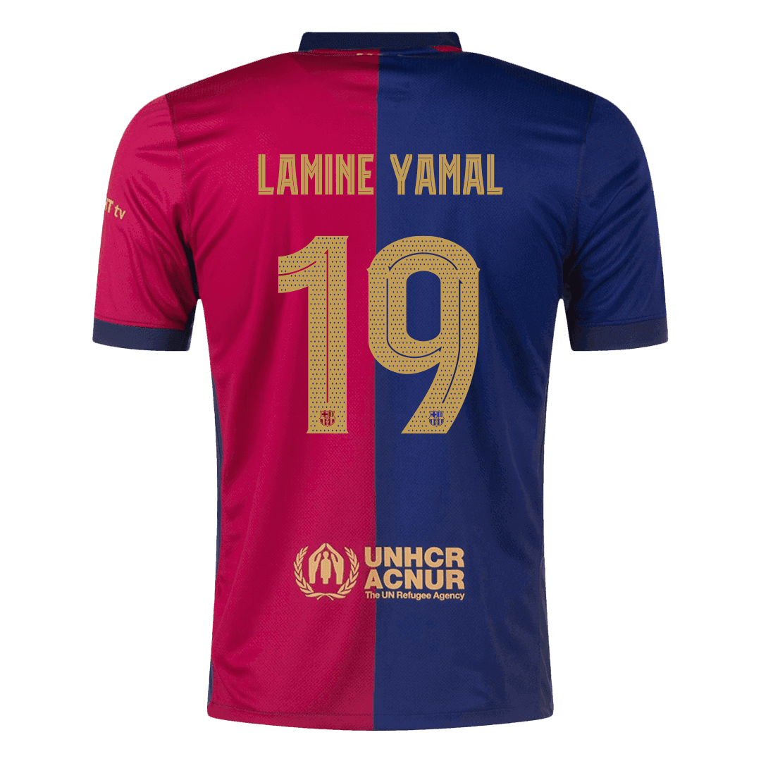 LAMINE YAMAL #19 Barcelona Home Soccer Jersey 2024/25 – UCL