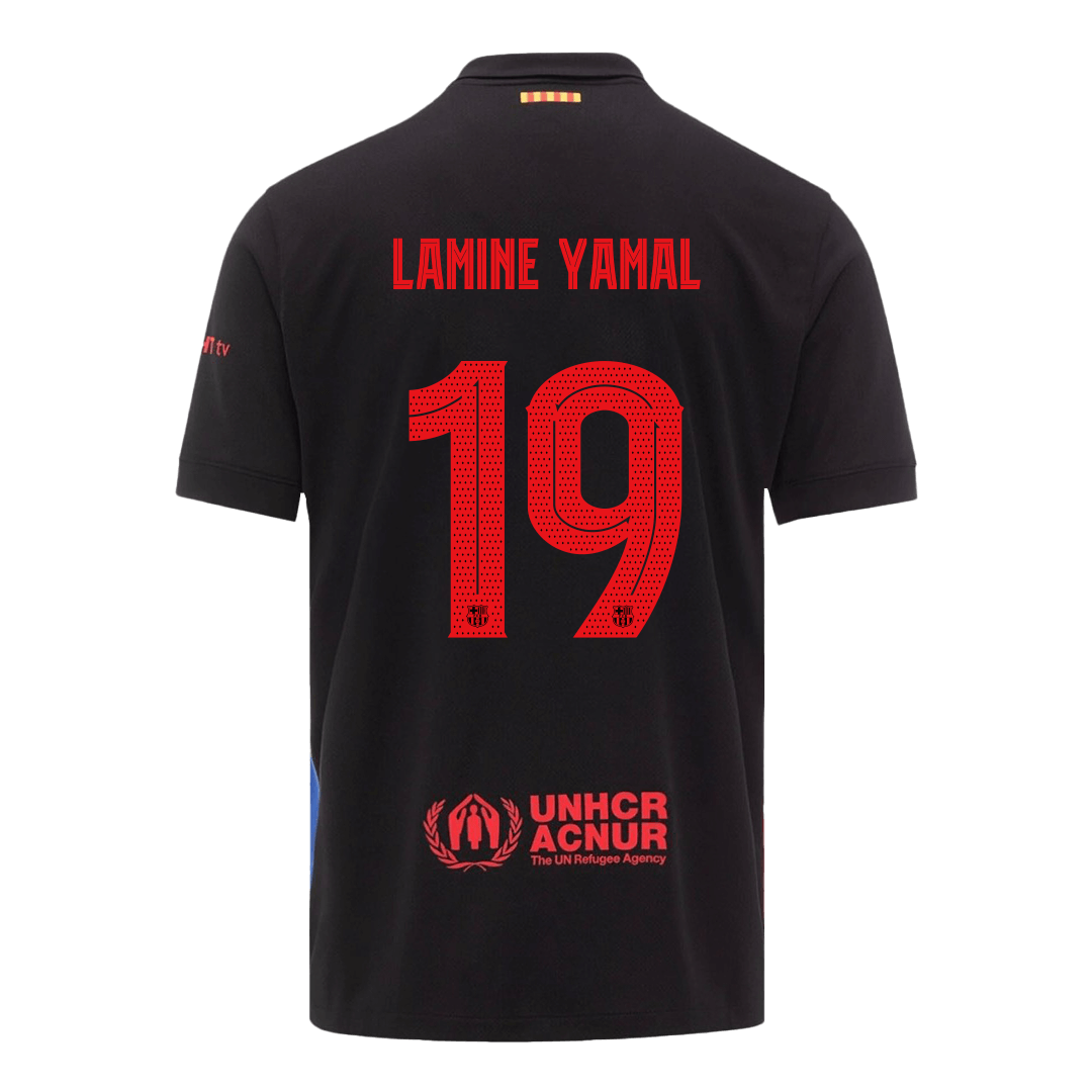 LAMINE YAMAL #19 Barcelona Away Soccer Jersey 2024/25 – UCL