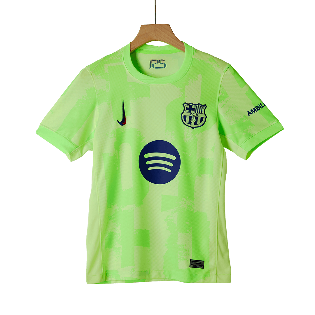 Barcelona Third Away Soccer Jersey 2024/25 – UCL (Spotify Logo Without Text)