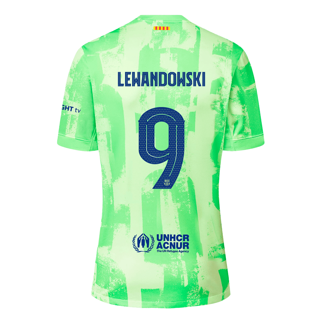 LEWANDOWSKI #9 Barcelona Third Away Soccer Jersey 2024/25 – UCL（Spotify Logo Without Text）