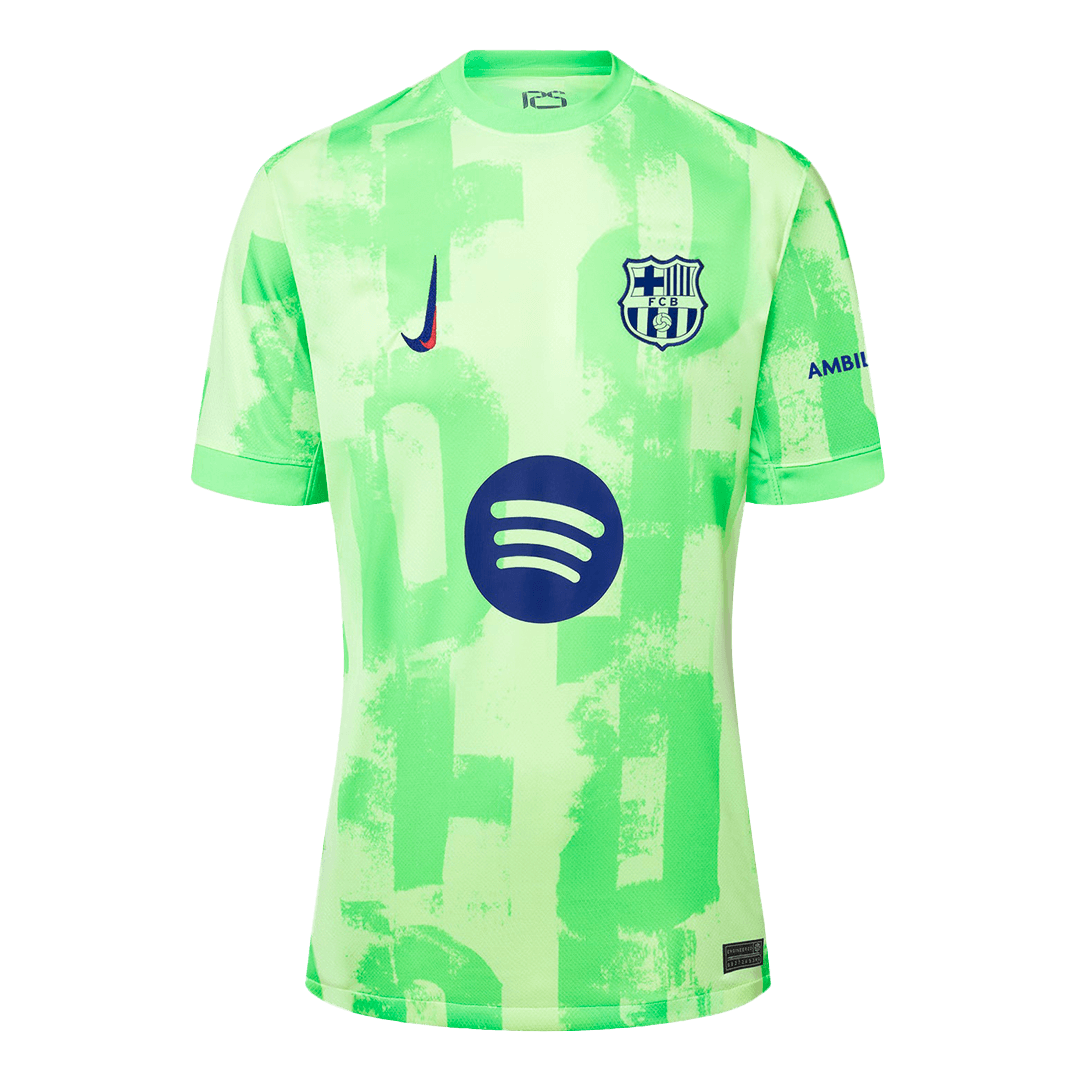 Barcelona Third Away Soccer Jersey 2024/25 – UCL (Spotify Logo Without Text)