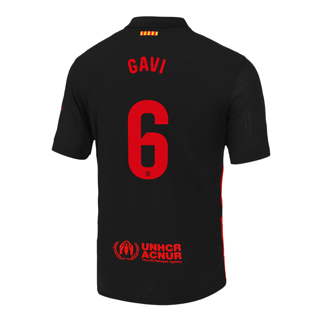 GAVI #6 Barcelona Away Authentic Soccer Jersey 2024/25 – Spotify Logo Without Text