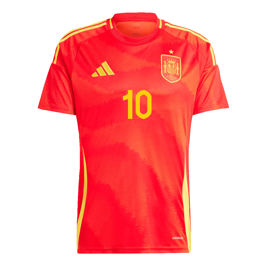 LAMINE YAMAL #10 Spain Home Soccer Jersey EURO 2024