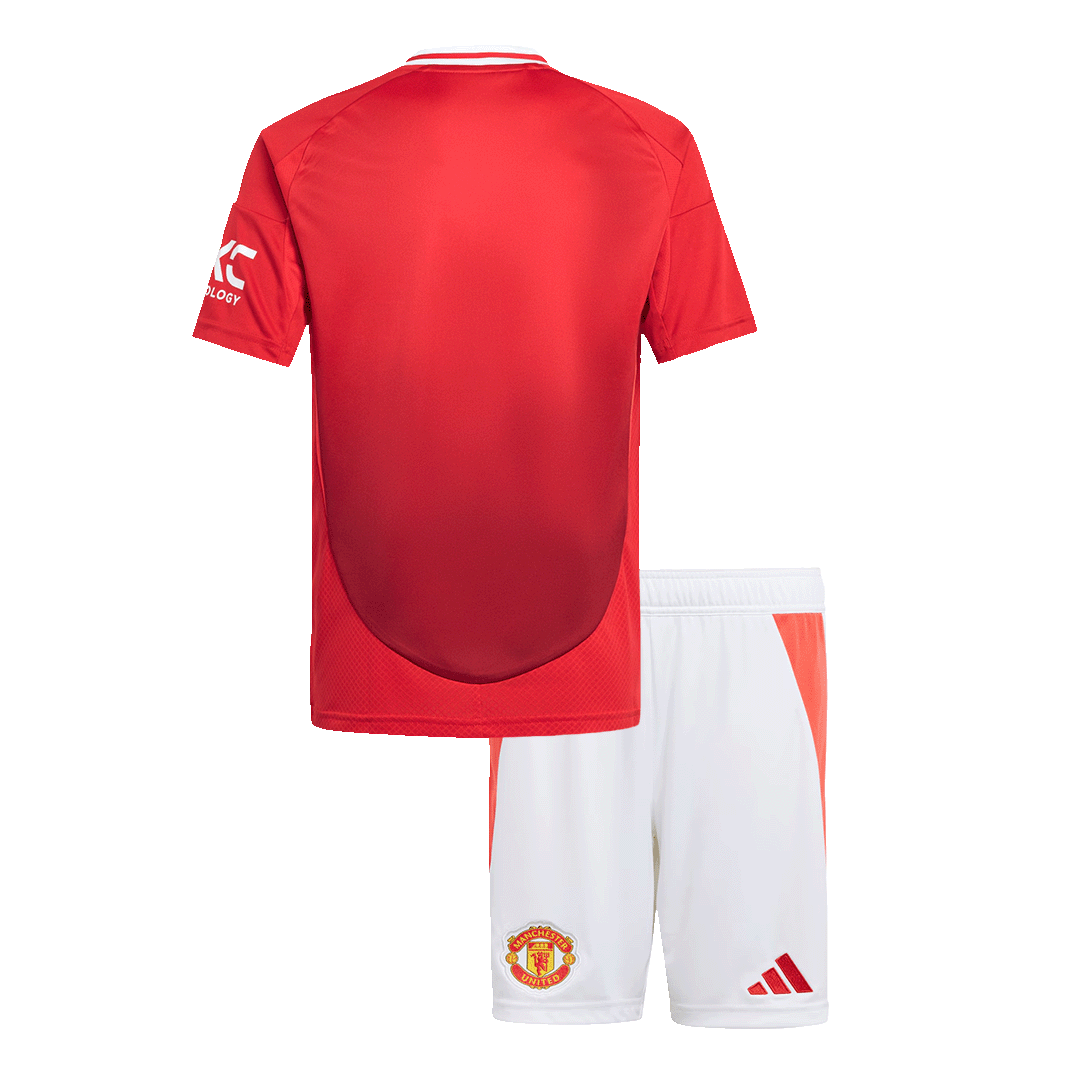 Manchester United Home Kids Soccer Jerseys Kit 2024/25