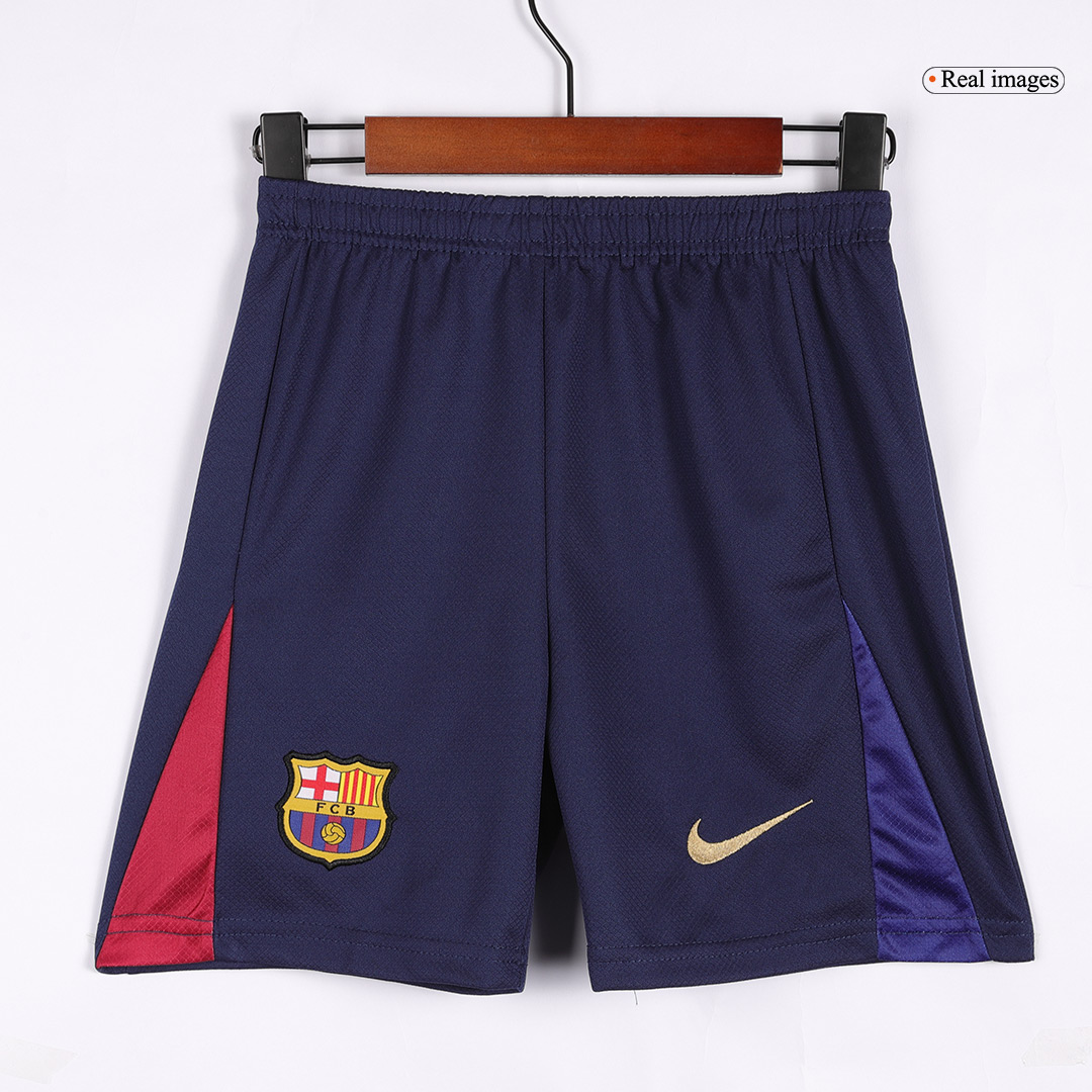 Barcelona Home Kids Soccer Jerseys Kit 2024/25 Spotify Logo Without Text