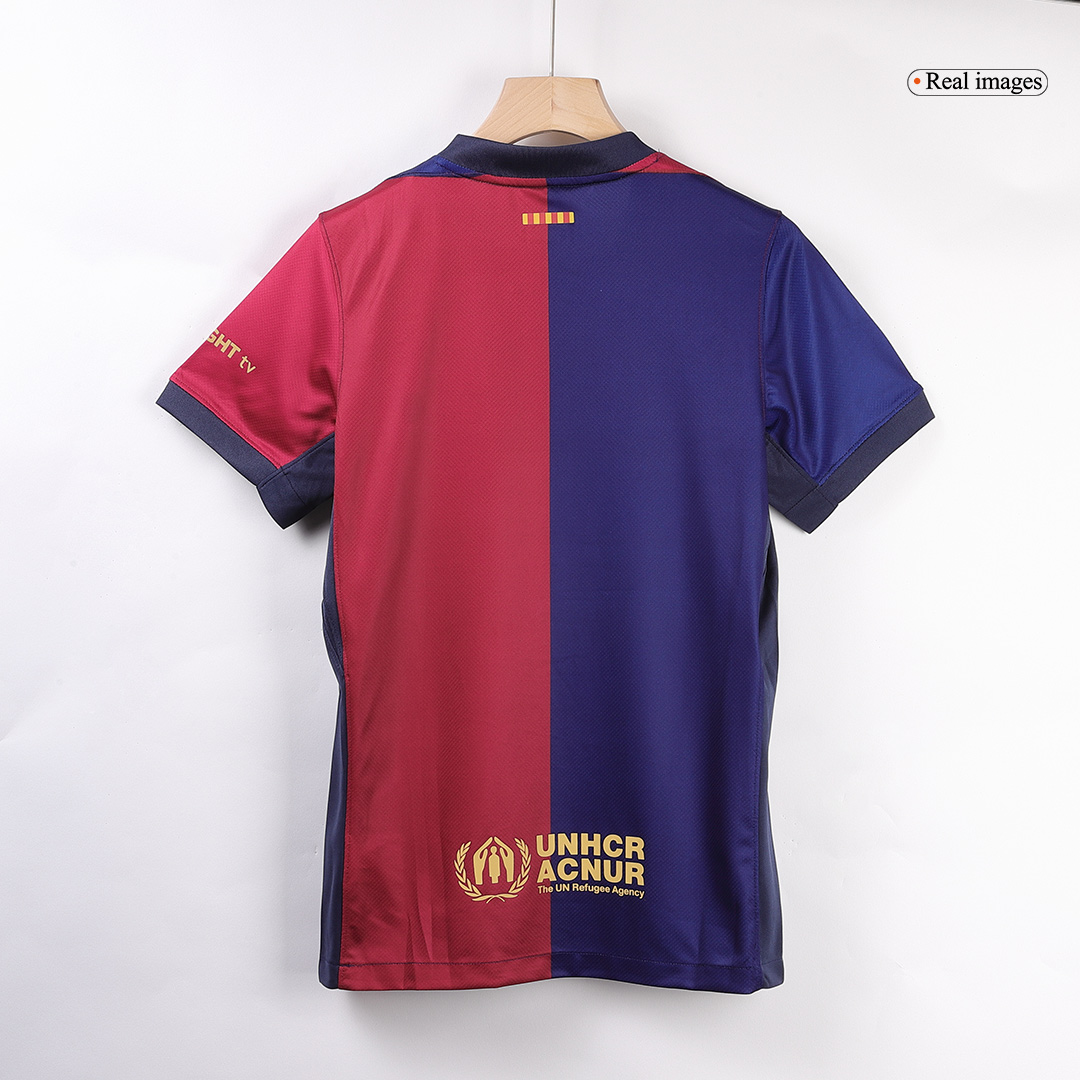 F.DE JONG #21 Barcelona Home Soccer Jersey 2024/25 – Spotify Logo Without Text