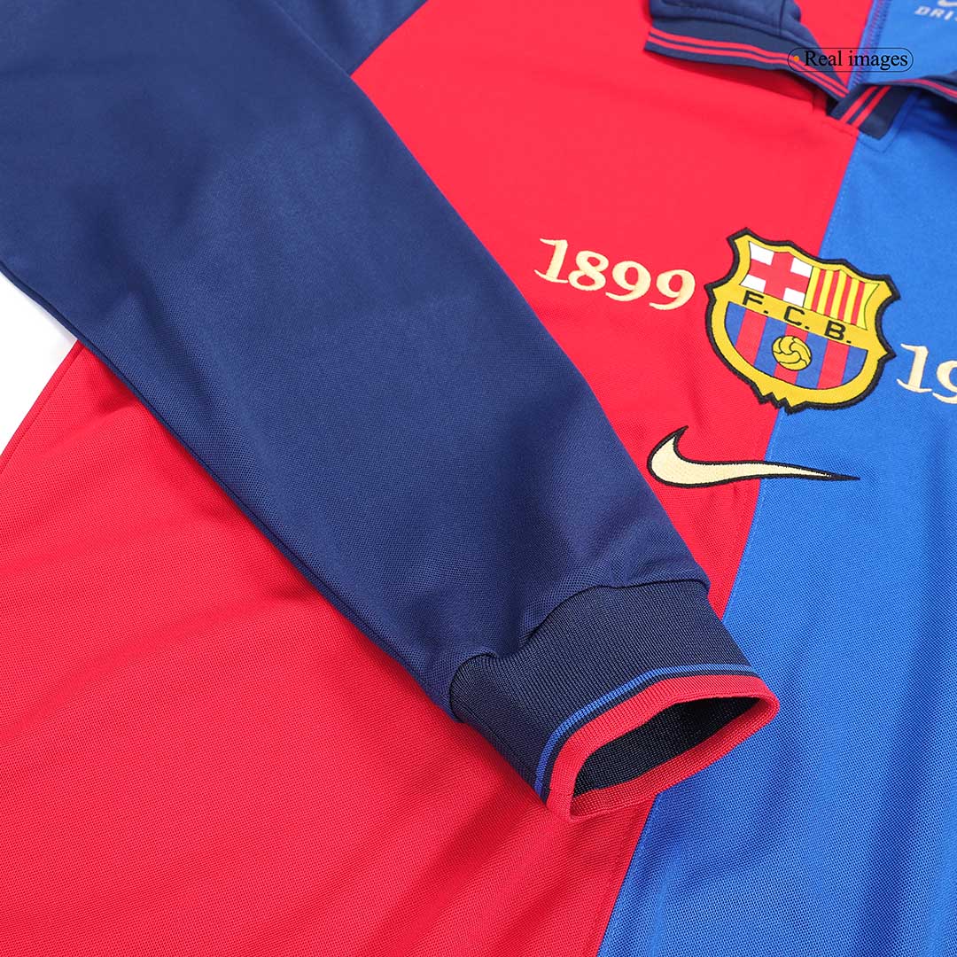 Vintage Soccer Jersey Barcelona Home Long Sleeve 1999/00