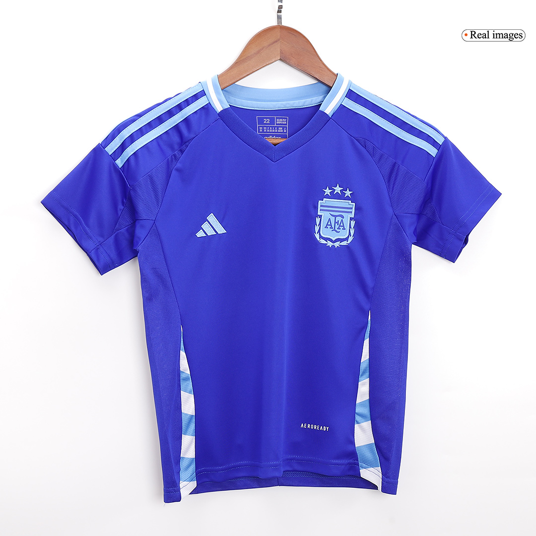 Argentina Away Kids Soccer Jerseys Full Kit 2024