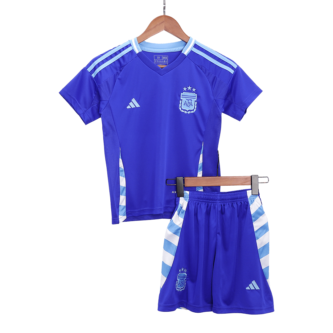 Argentina Away Kids Soccer Jerseys Full Kit 2024