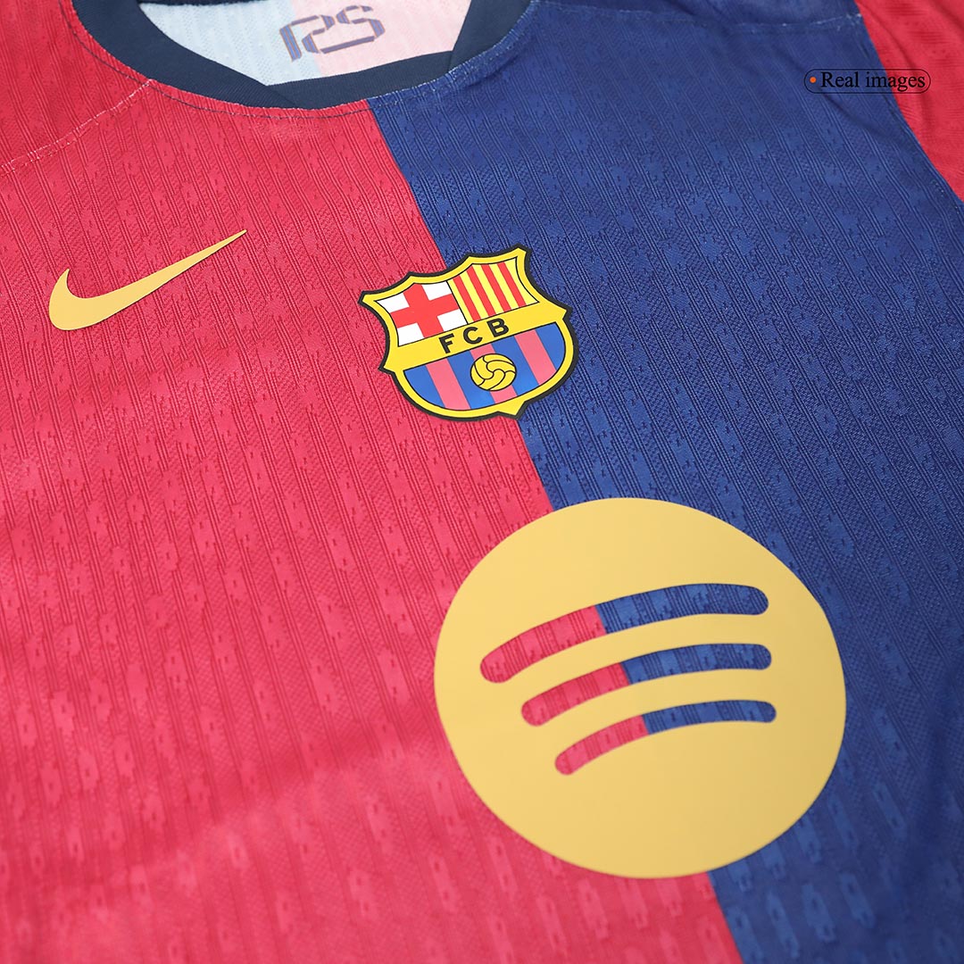 Barcelona Home Authentic Soccer Jersey 2024/25 Spotify Logo Without Text