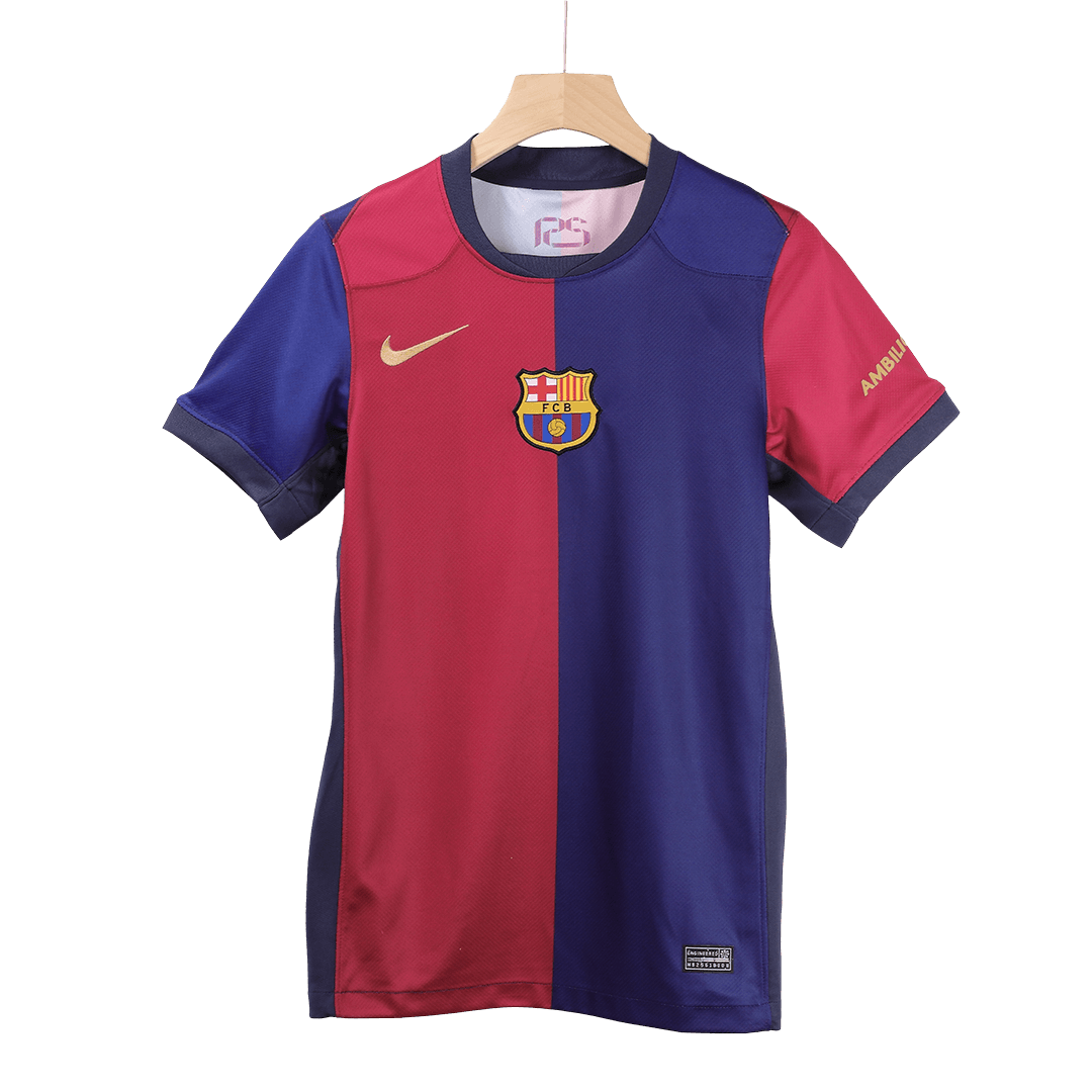 F.DE JONG #21 Barcelona Home Soccer Jersey 2024/25 – Spotify Logo Without Text