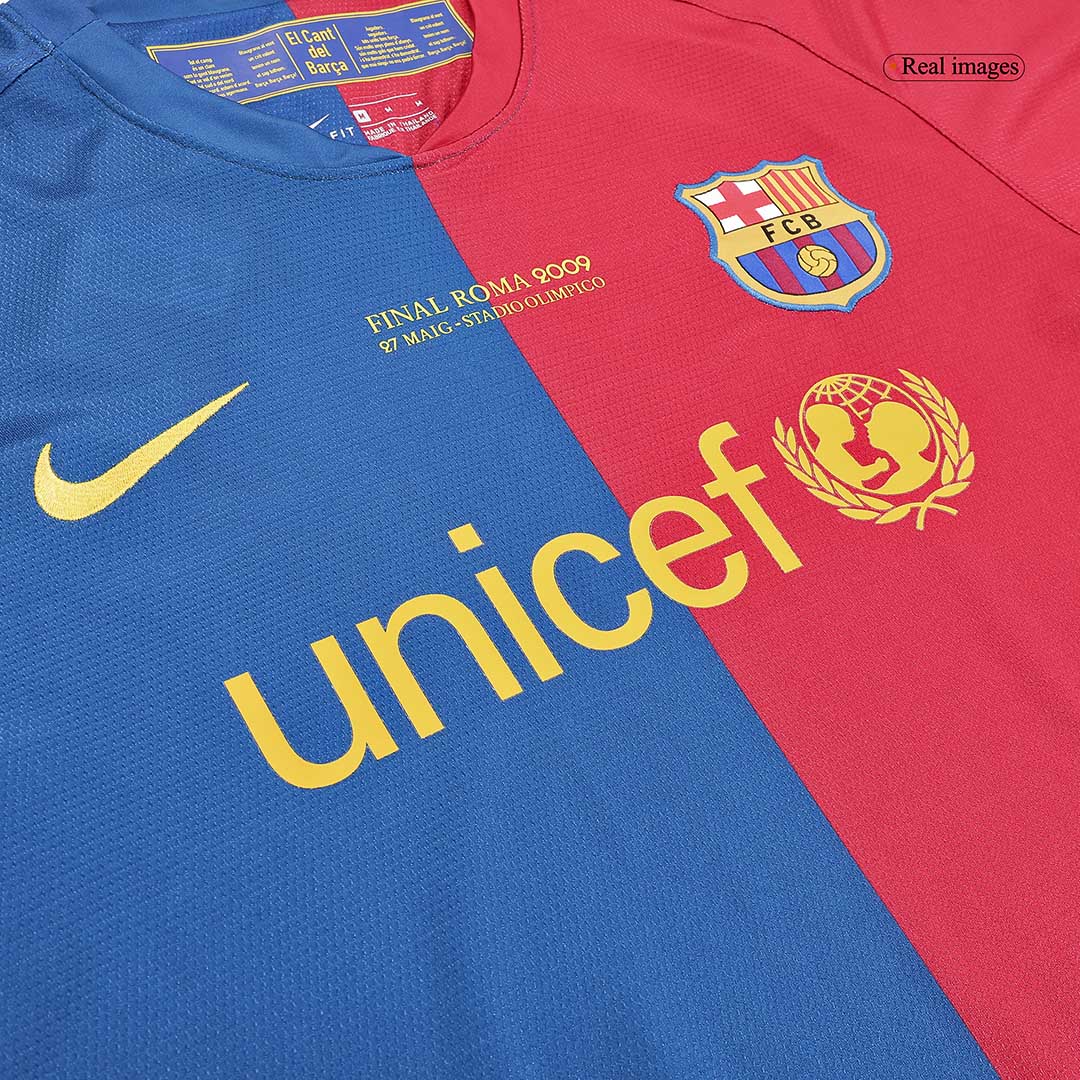 Vintage Soccer Shirts Barcelona Home Long Sleeve 2008/09 – UCL Final