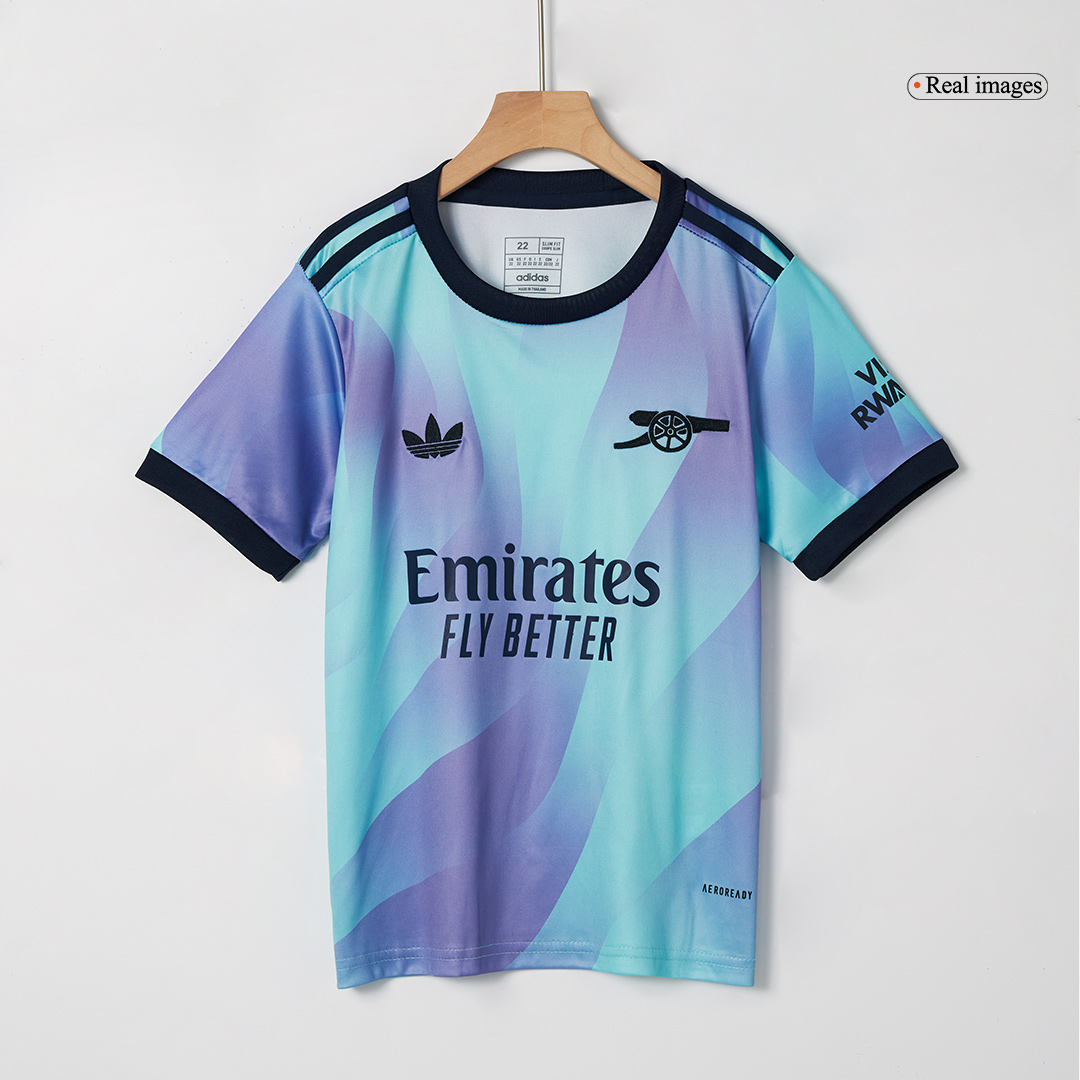 Arsenal Third Away Kids Soccer Jerseys Full Kit 2024/25