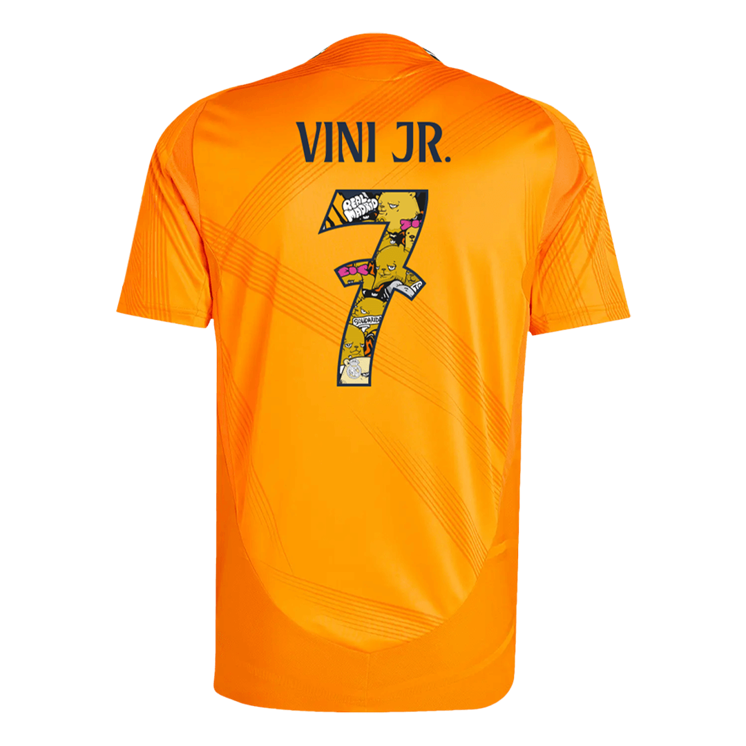 VINI JR. #7 Real Madrid Away Authentic Soccer Jersey 2024/25 – Bear Champ Font