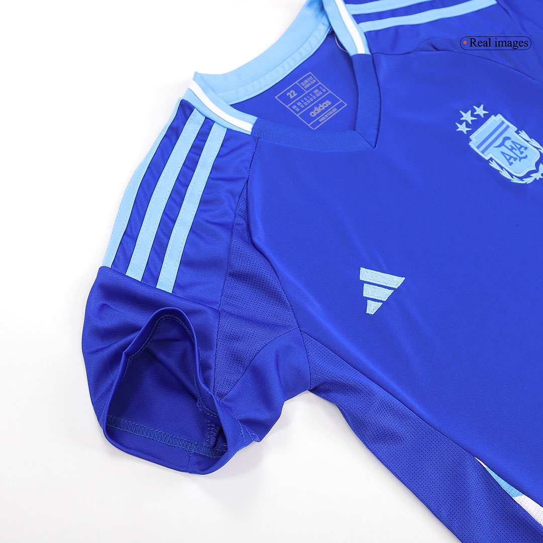 Argentina Away Kids Soccer Jerseys Full Kit 2024