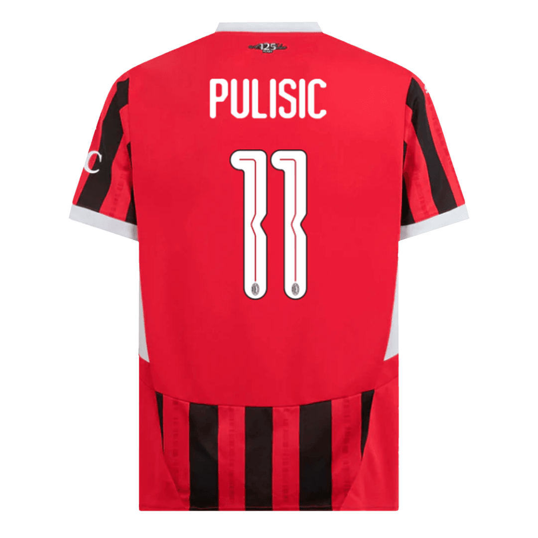 PULISIC #11 AC Milan Home Soccer Jersey 2024/25 – UCL