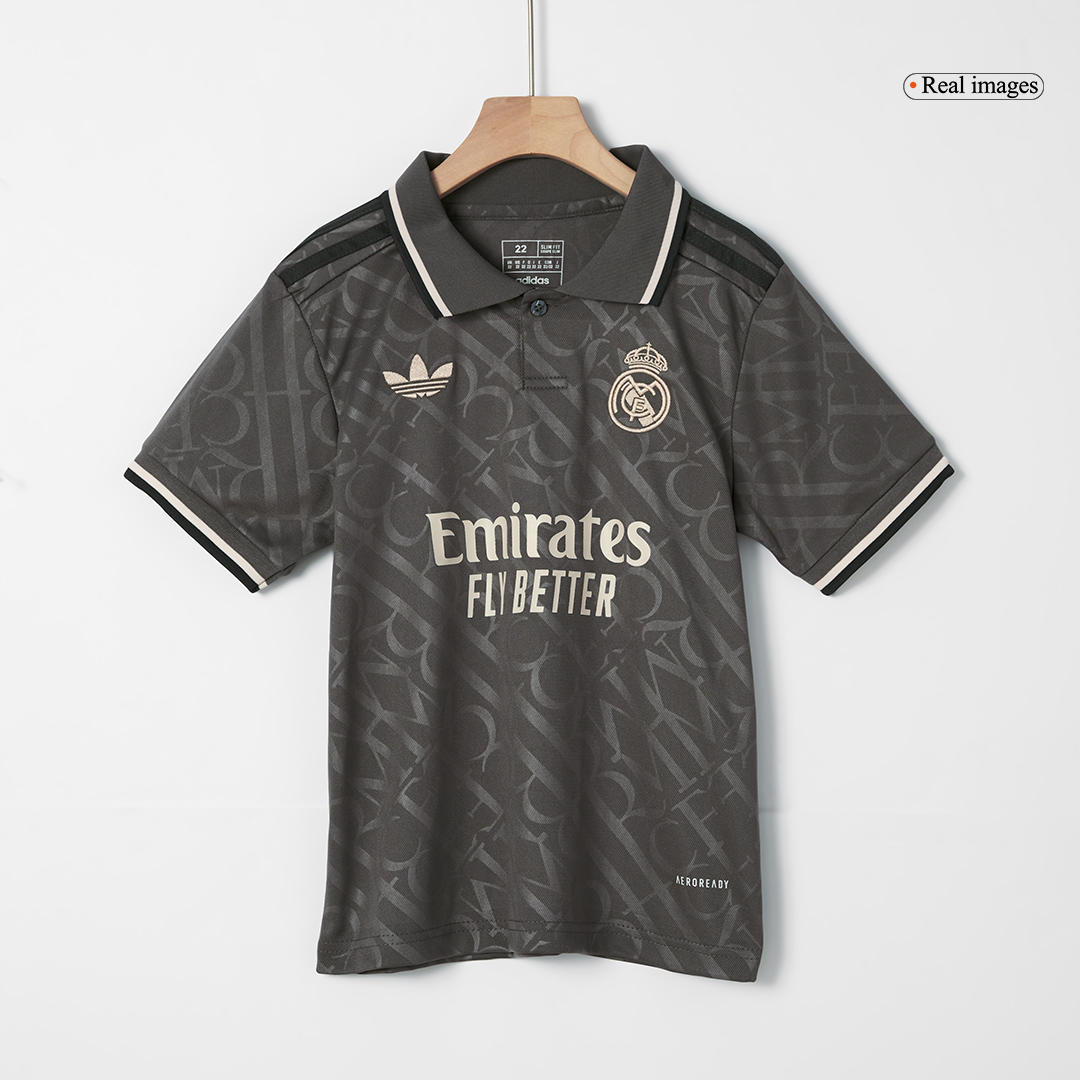 Real Madrid Third Away Kids Soccer Jerseys Kit 2024/25