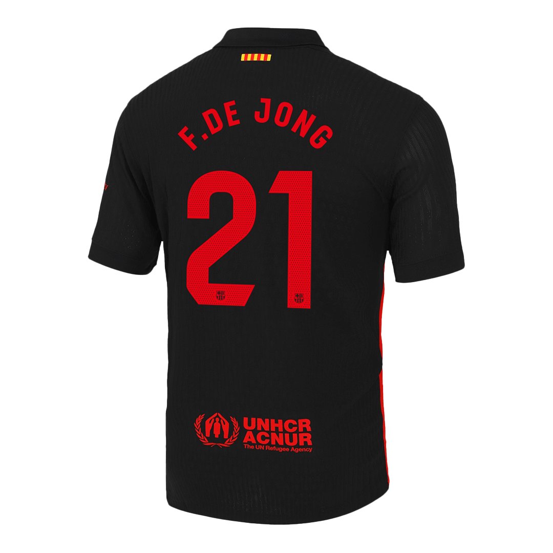 F.DE JONG #21 Barcelona Away Authentic Soccer Jersey 2024/25