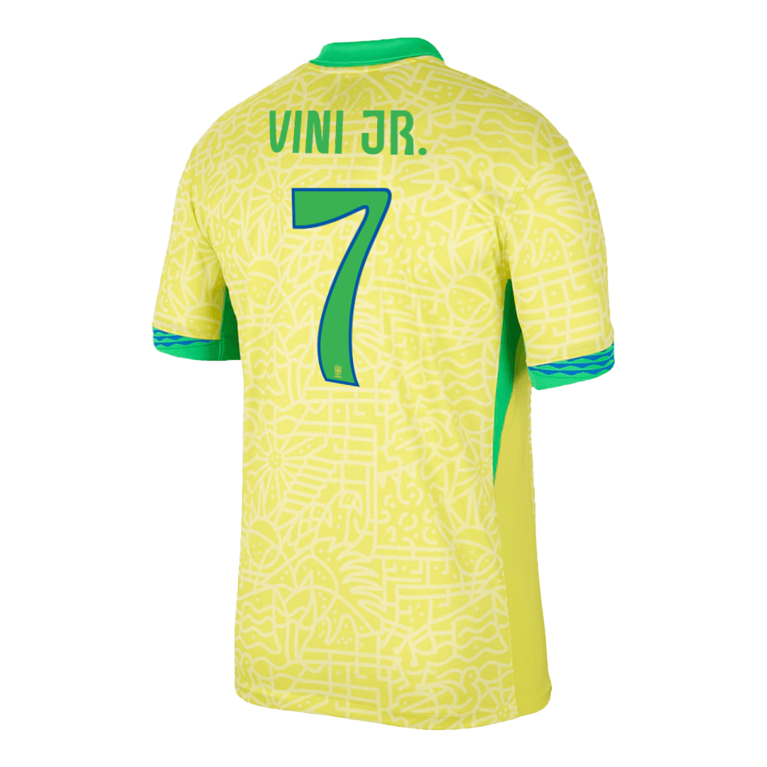 VINI JR. #7 Brazil Home Soccer Jersey Copa America 2024