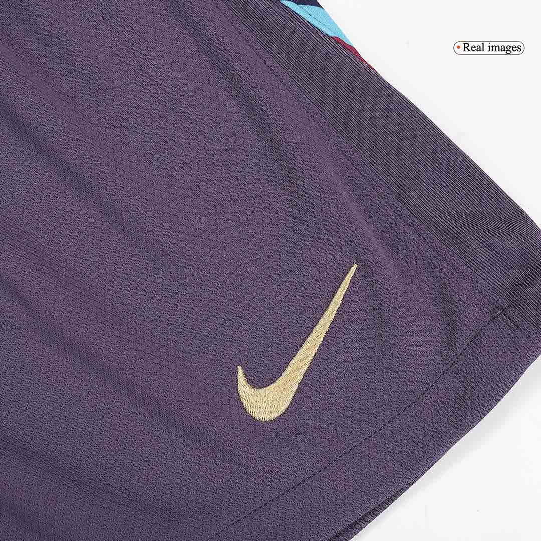 England Away Soccer Shorts Euro 2024 Purple