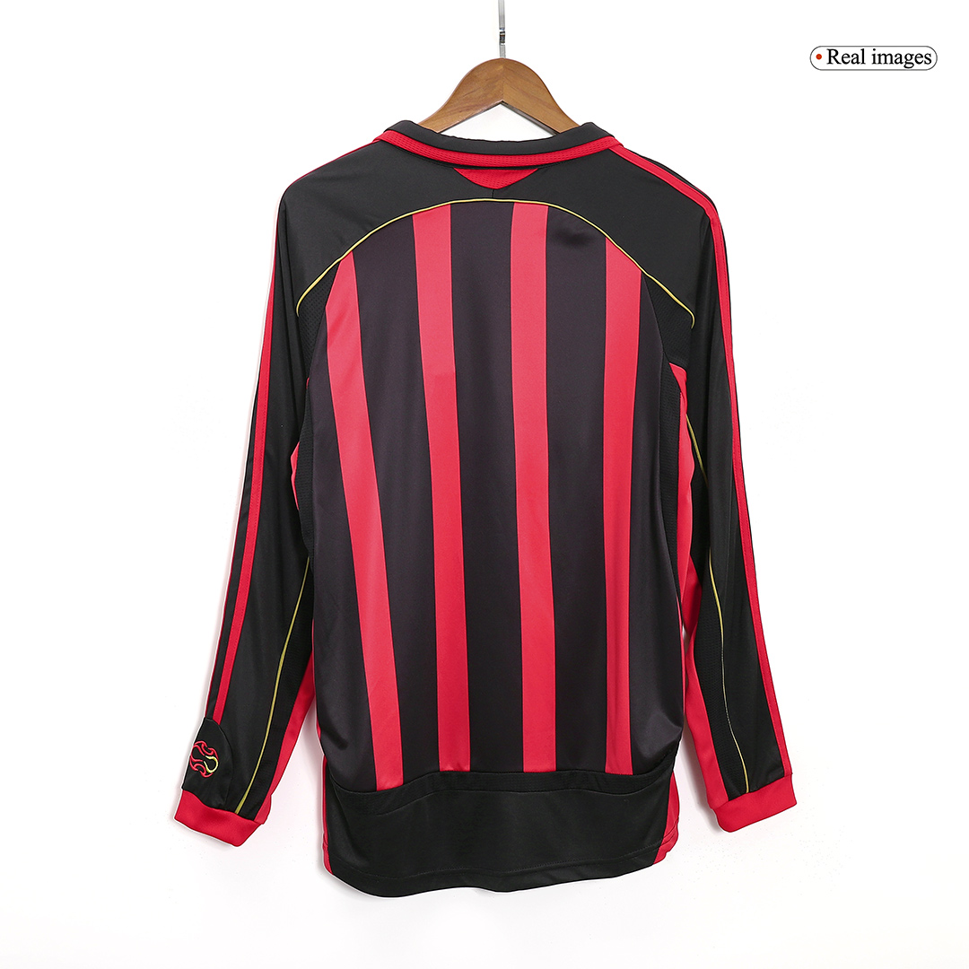 Vintage Soccer Jersey AC Milan Home Long Sleeve 2006/07