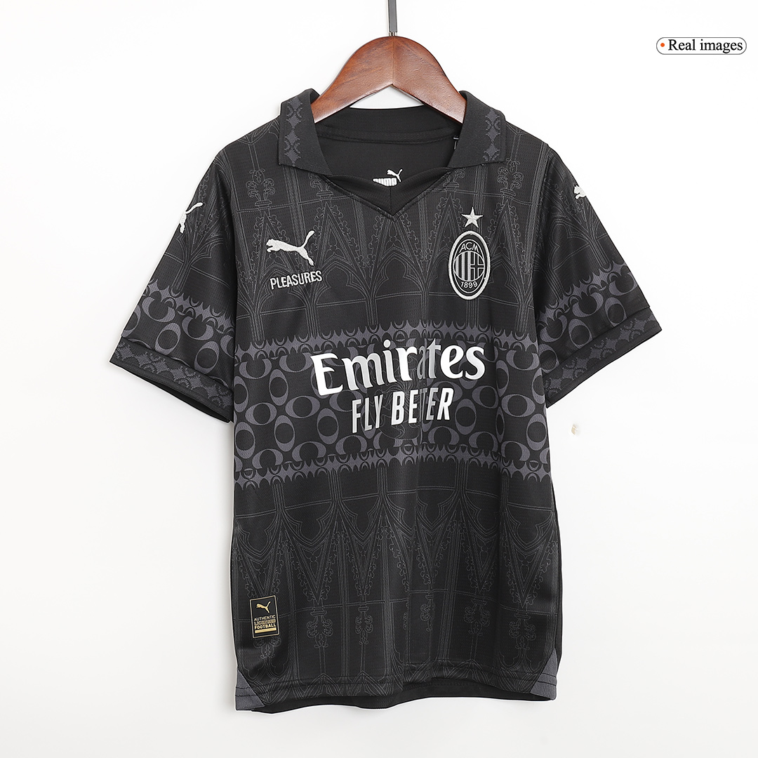 AC Milan x Pleasures Fourth Away Kids Soccer Jerseys Kit 2023/24