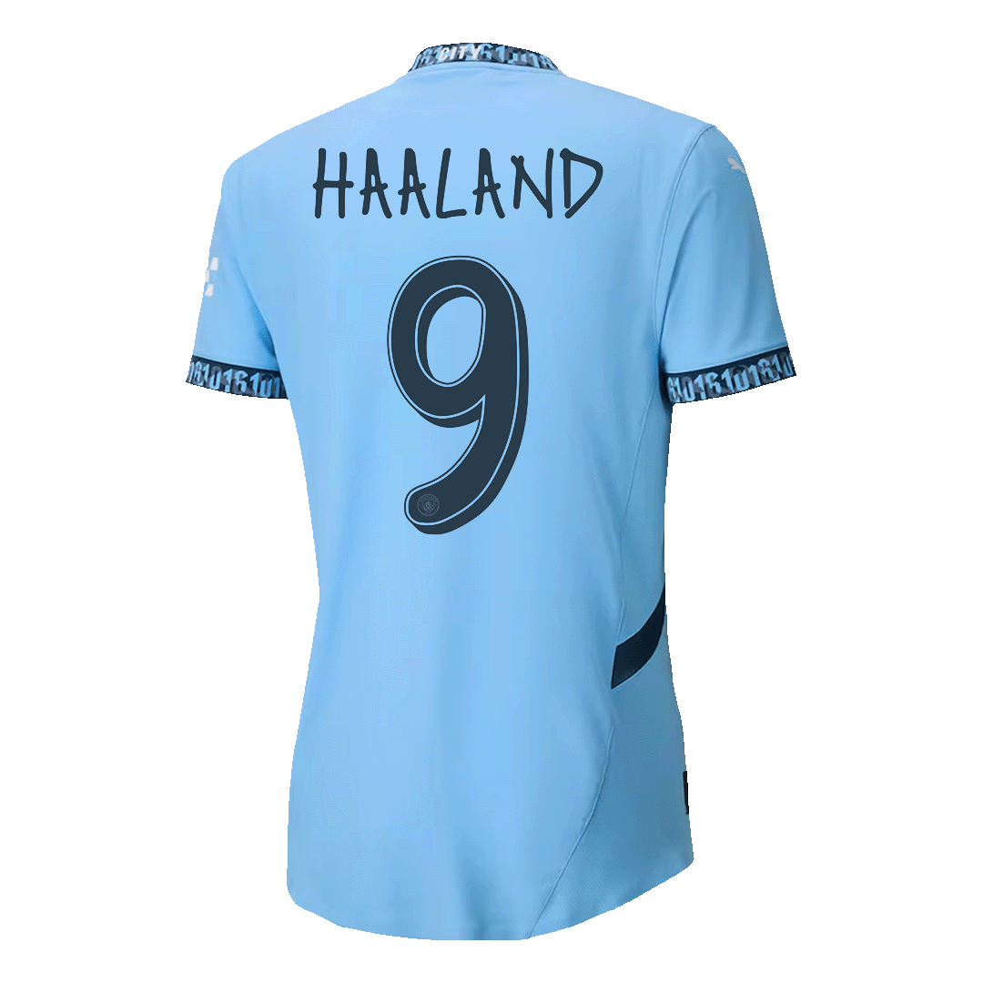 HAALAND #9 Manchester City Home Authentic Soccer Jersey 2024/25 – UCL