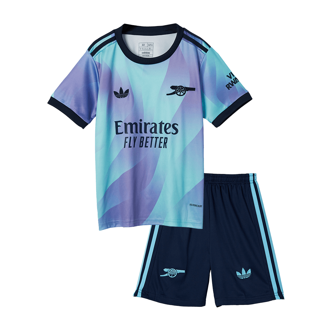 Arsenal Third Away Kids Soccer Jerseys Full Kit 2024/25