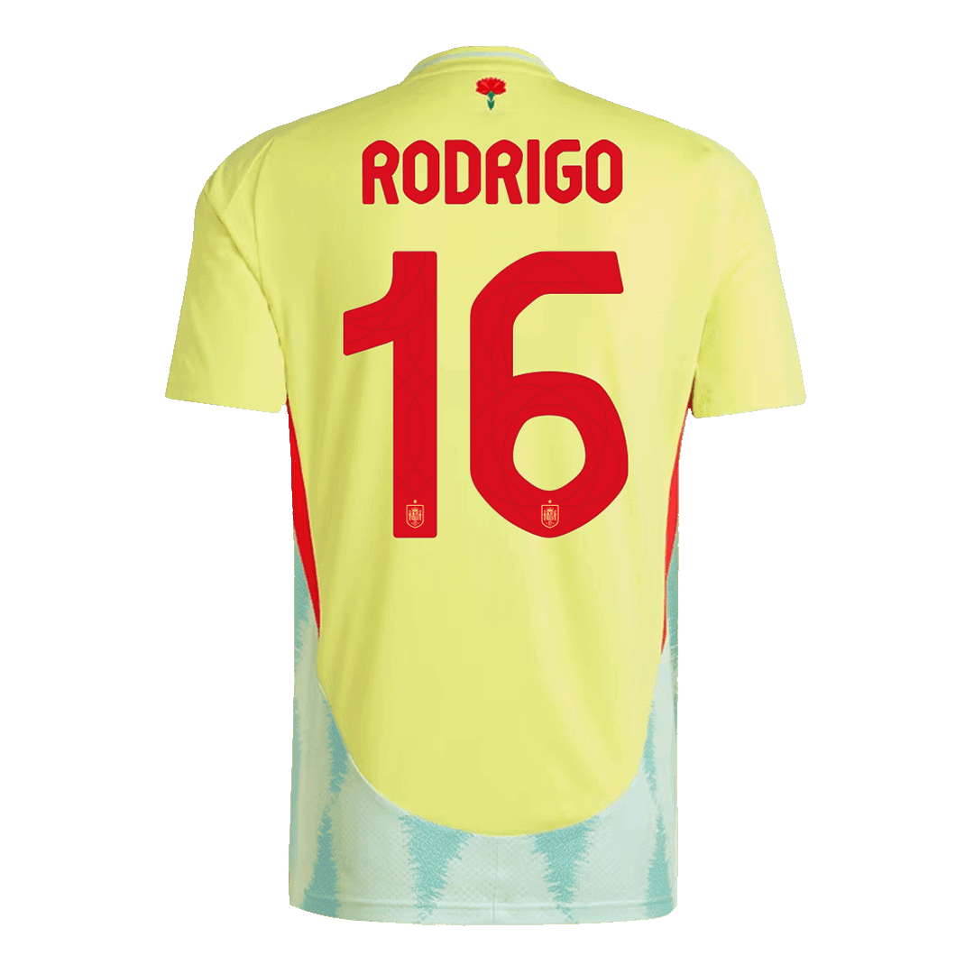 RODRIGO #16 Spain Away Soccer Jersey EURO 2024