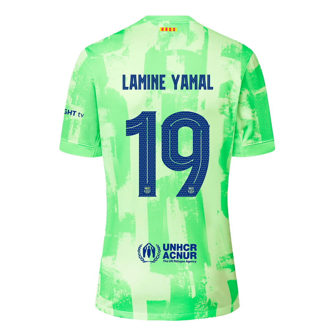 LAMINE YAMAL #19 Barcelona Third Away Soccer Jersey 2024/25 – UCL（Spotify Logo Without Text）