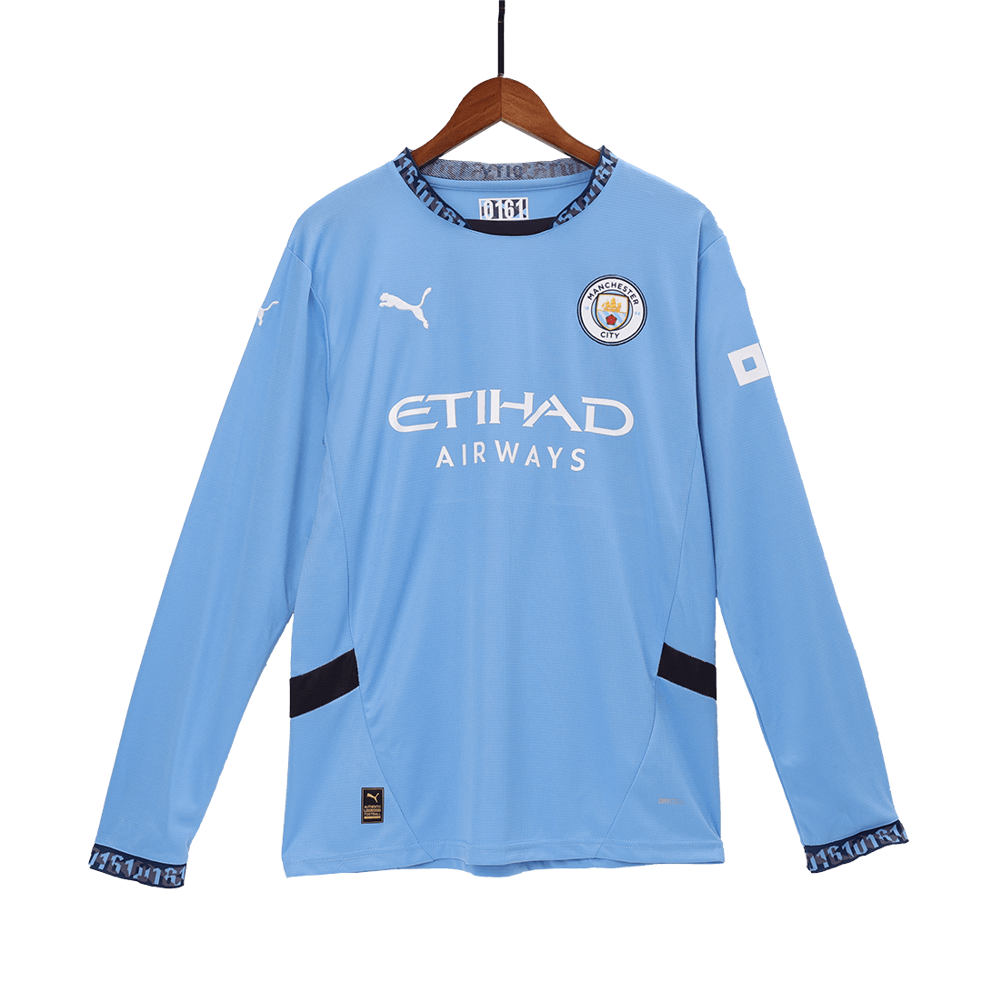 Manchester City Home Long Sleeve Soccer Jersey 2024/25