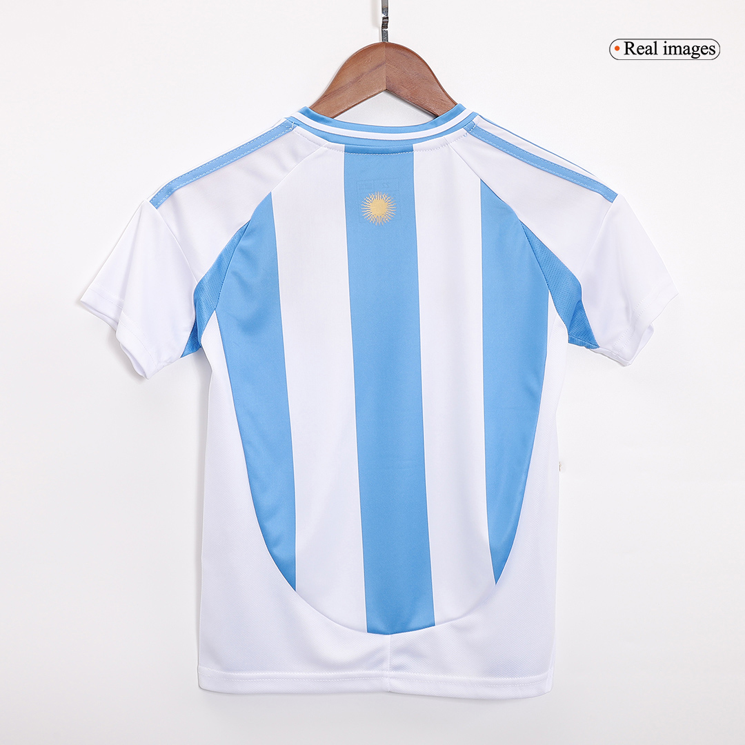 Argentina Home Kids Soccer Jerseys Kit Copa America 2024