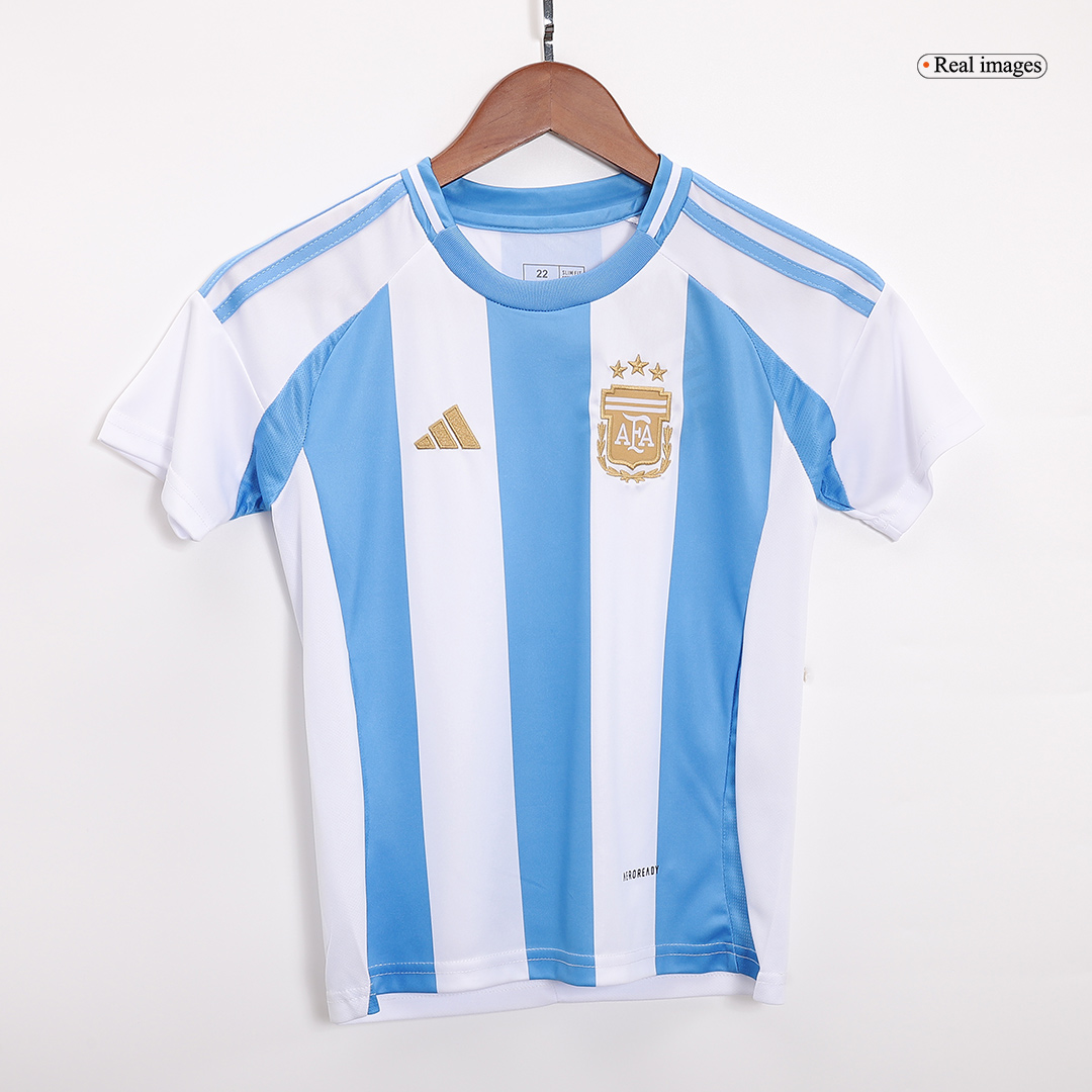 Argentina Home Kids Soccer Jerseys Kit Copa America 2024