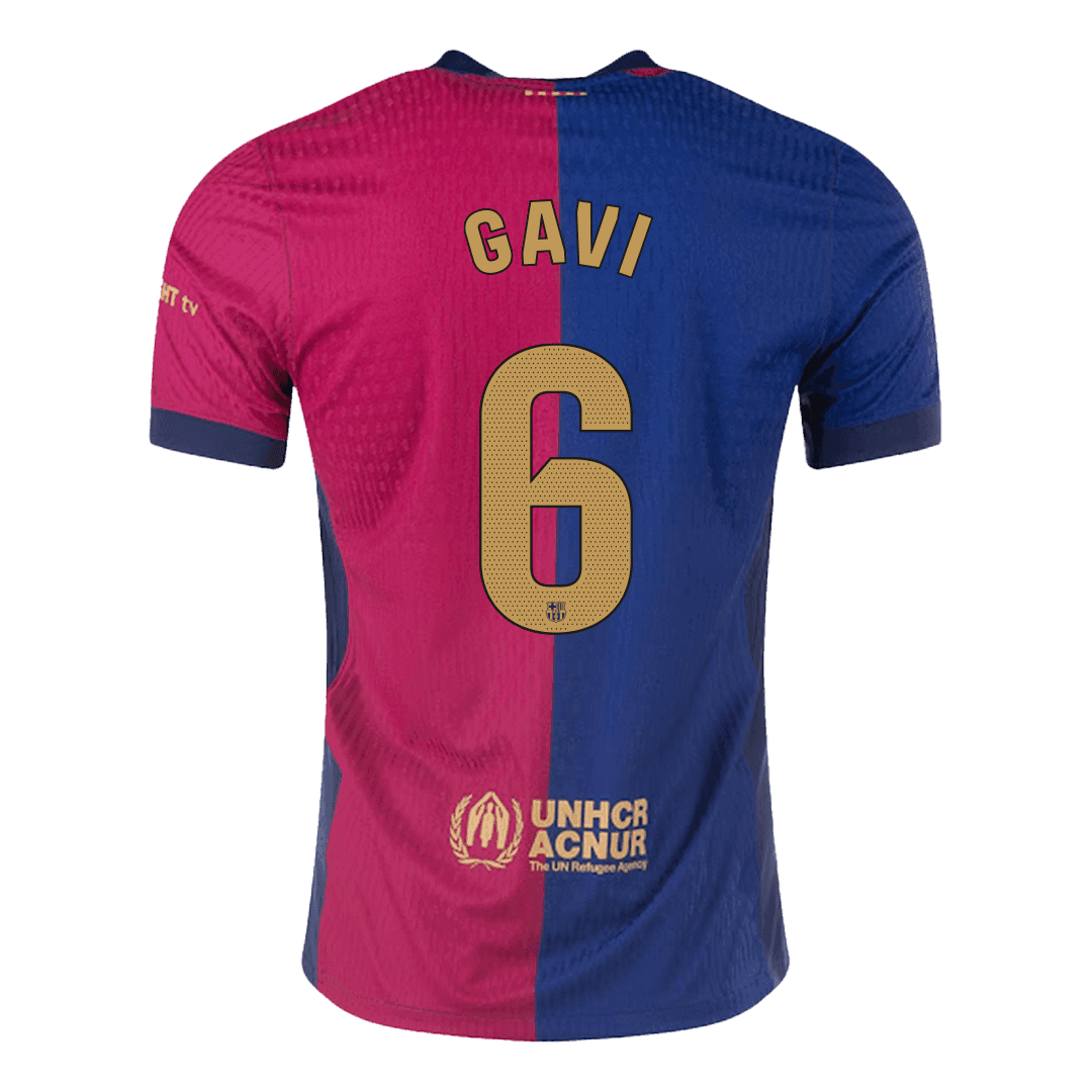 GAVI #6 Barcelona Home Authentic Soccer Jersey 2024/25