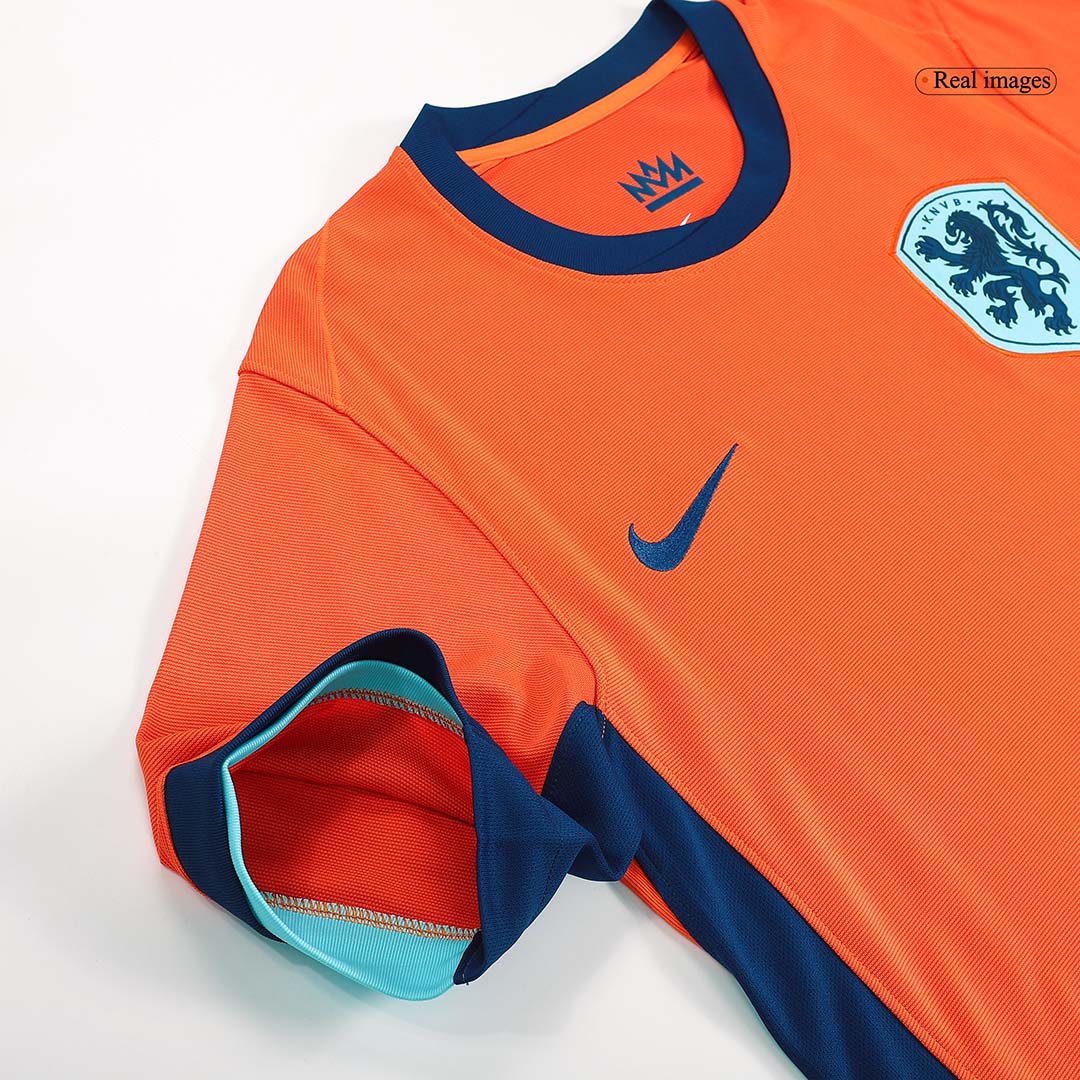 VIRGIL #4 Netherlands Home Soccer Jersey EURO 2024