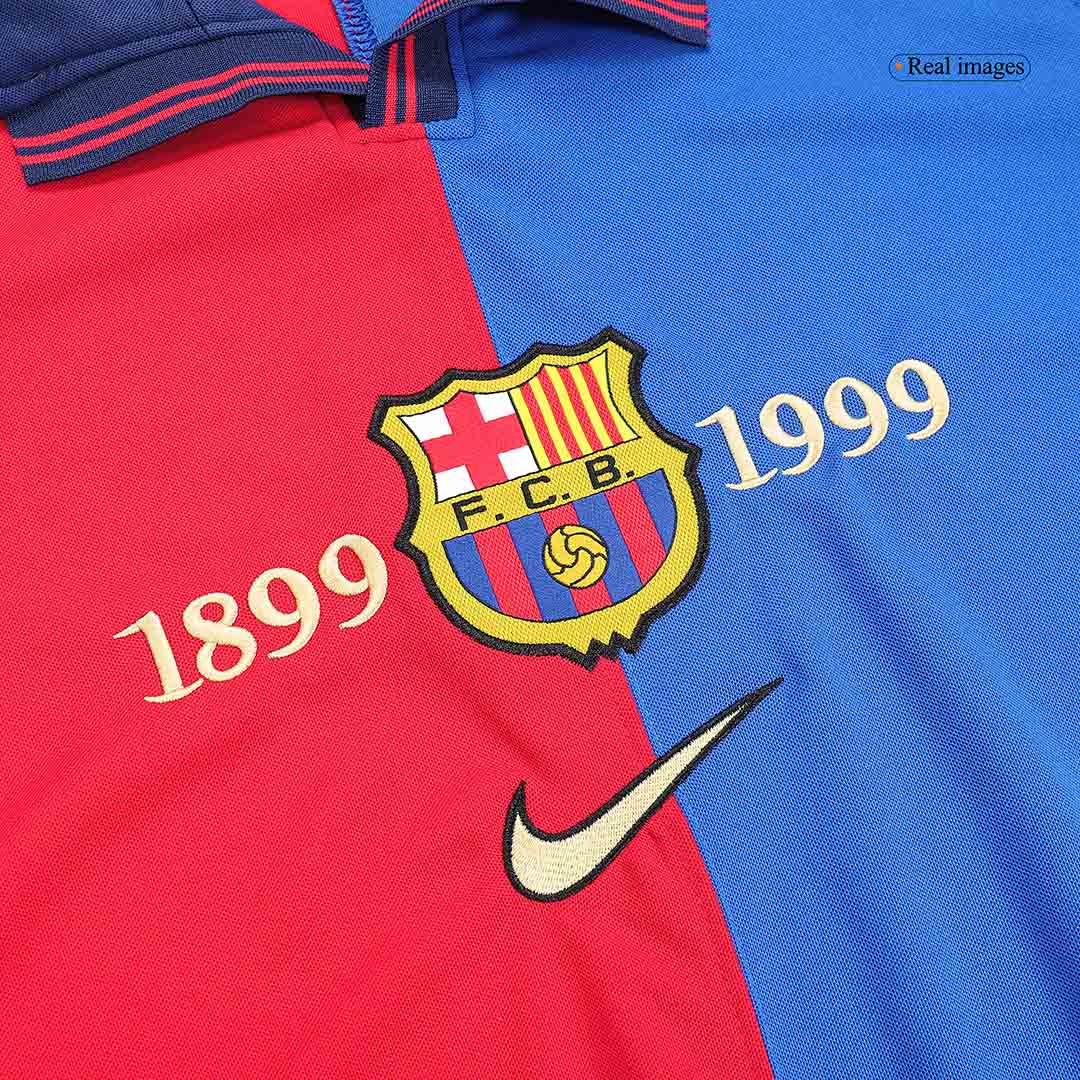 Vintage Soccer Jersey Barcelona Home Long Sleeve 1999/00