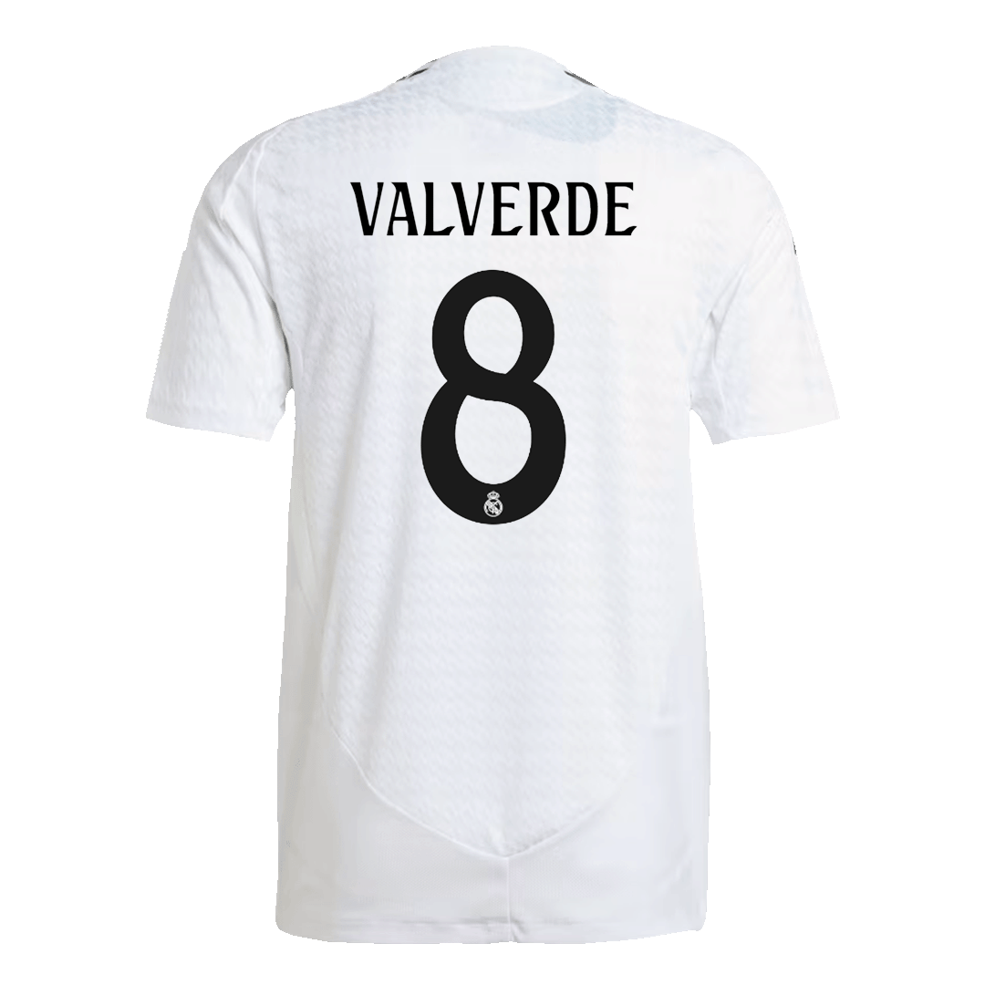 VALVERDE #8 Real Madrid Home Authentic Soccer Jersey 2024/25