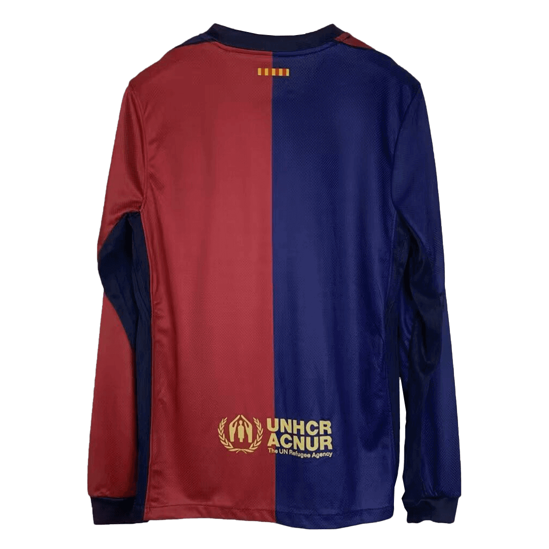 Barcelona Home Long Sleeve Soccer Jersey 2024/25