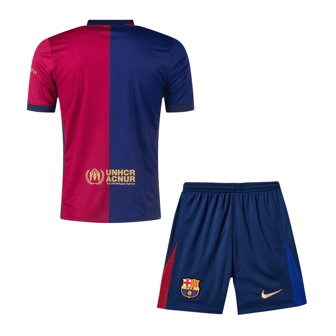 Barcelona Home Soccer Jersey Kit(Jersey+Shorts) 2024/25