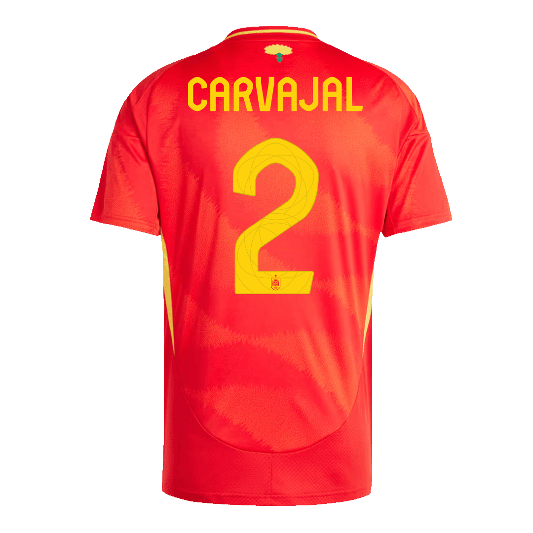 CARVAJAL #2 Spain Home Soccer Jersey EURO 2024