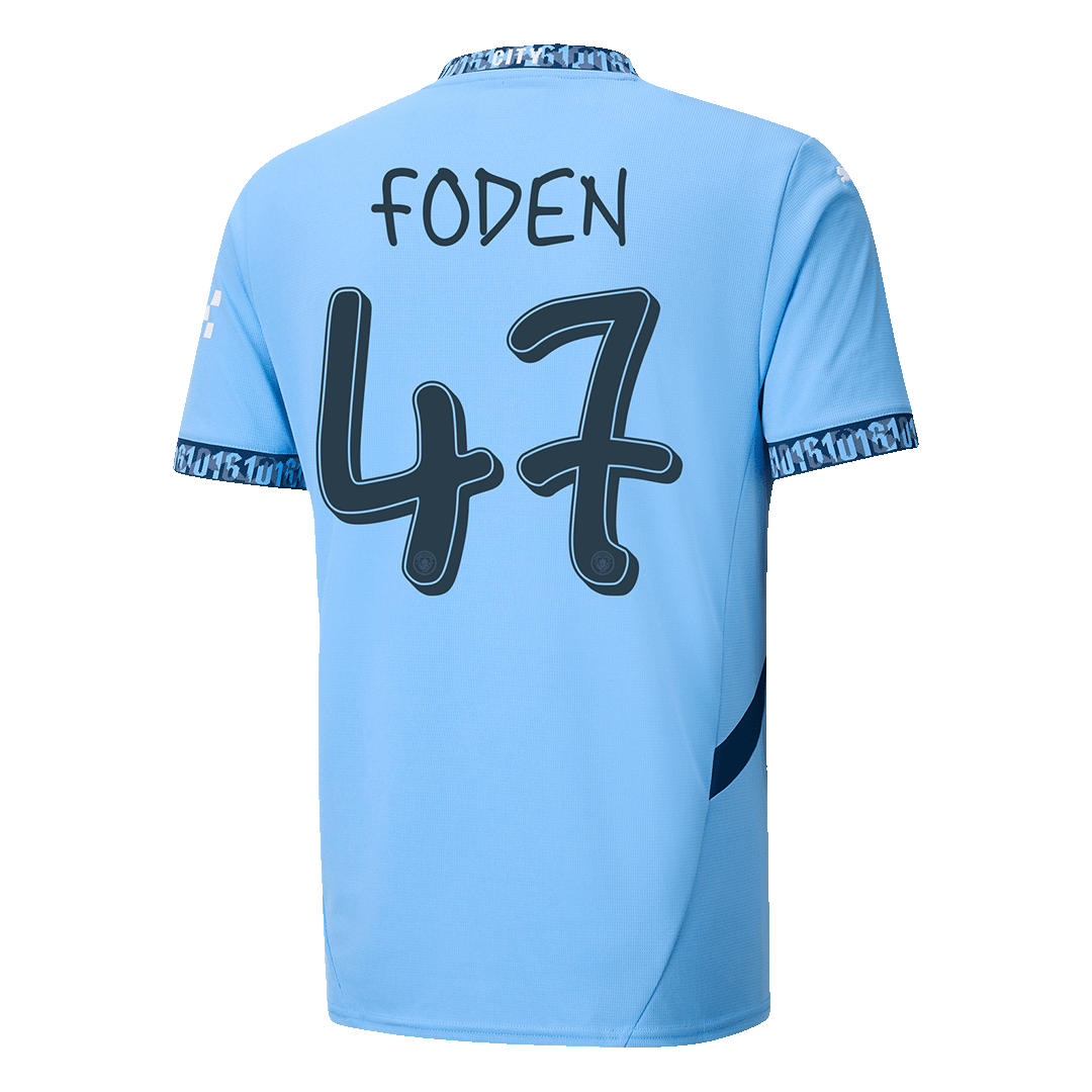 FODEN #47 Manchester City Home Soccer Jersey 2024/25 – UCL