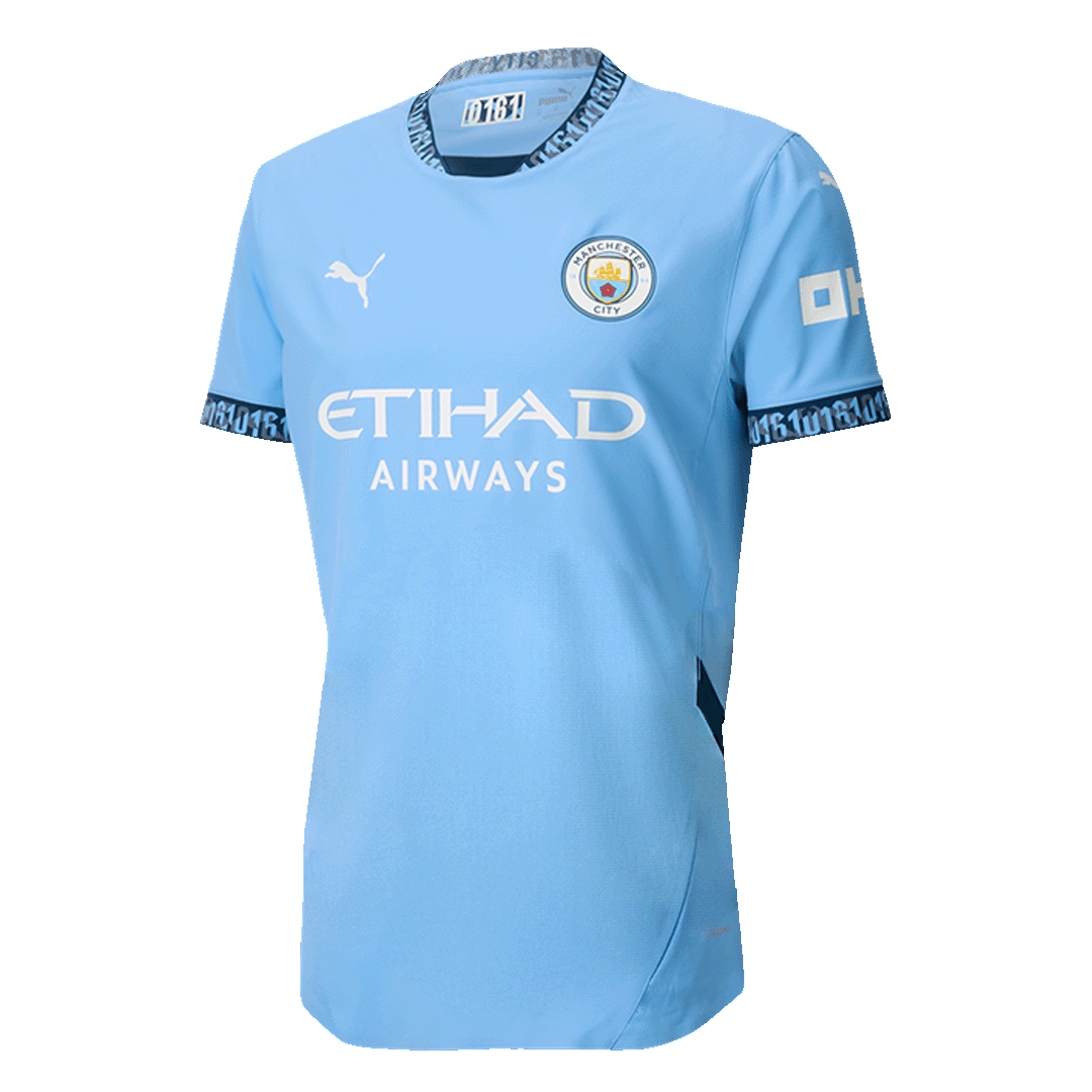 HAALAND #9 Manchester City Home Authentic Soccer Jersey 2024/25 – UCL