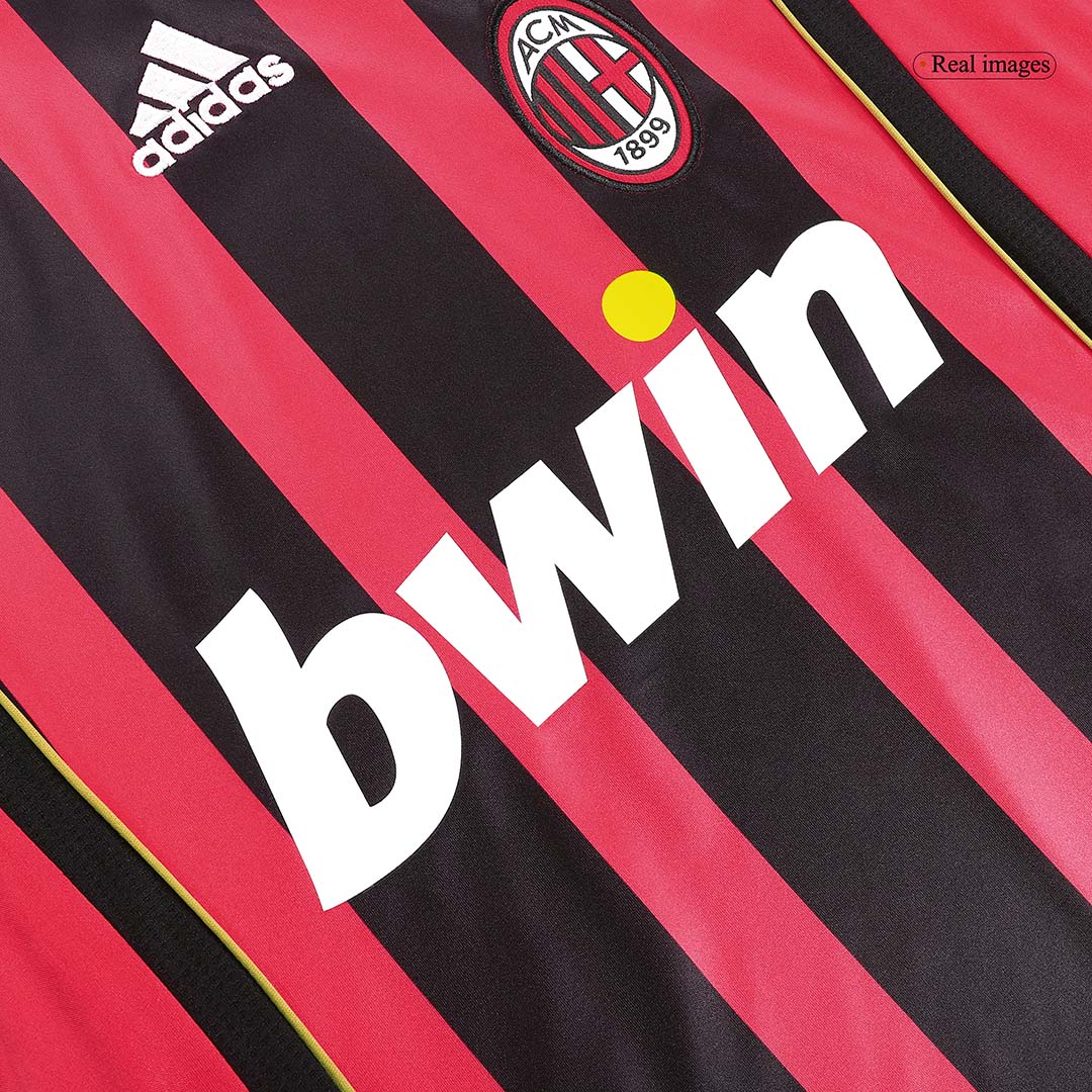 Vintage Soccer Jersey AC Milan Home Long Sleeve 2006/07