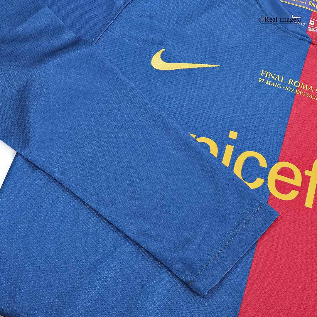 Vintage Soccer Shirts Barcelona Home Long Sleeve 2008/09 – UCL Final