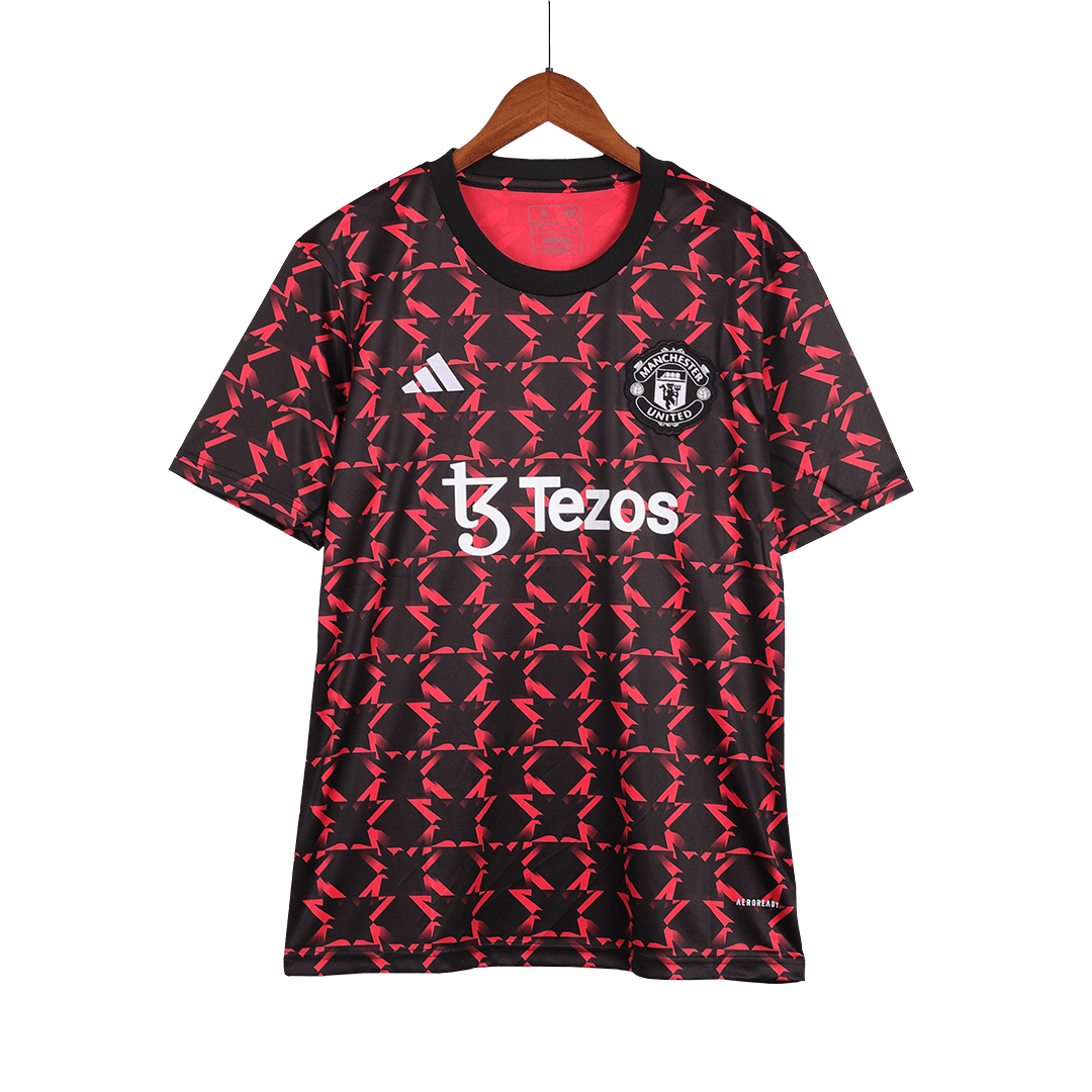 Manchester United Pre-Match Soccer Jersey 2024/25 Red&Black